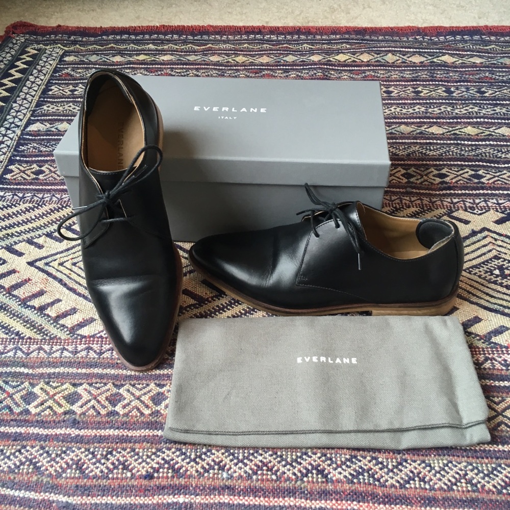 Black Everlane Oxfords sz 6.5 EUC